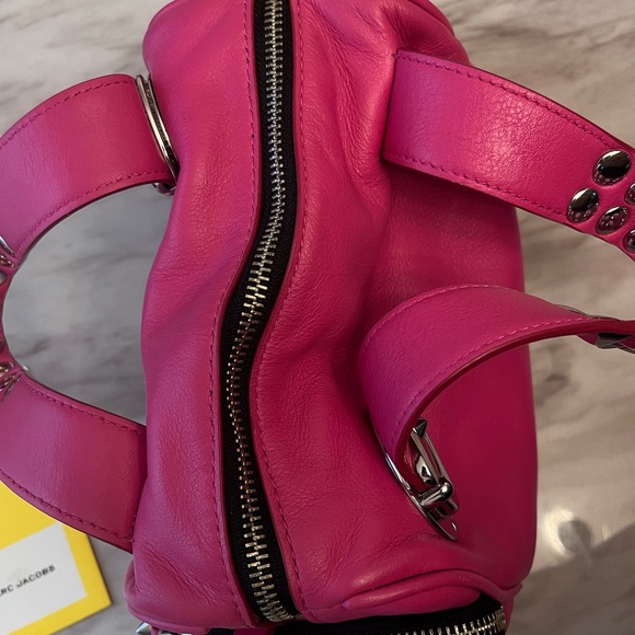 Marc Jacobs Studded Pushlock Mini Satchel – Magenta, Used, Great Shape - Picture 8 of 16